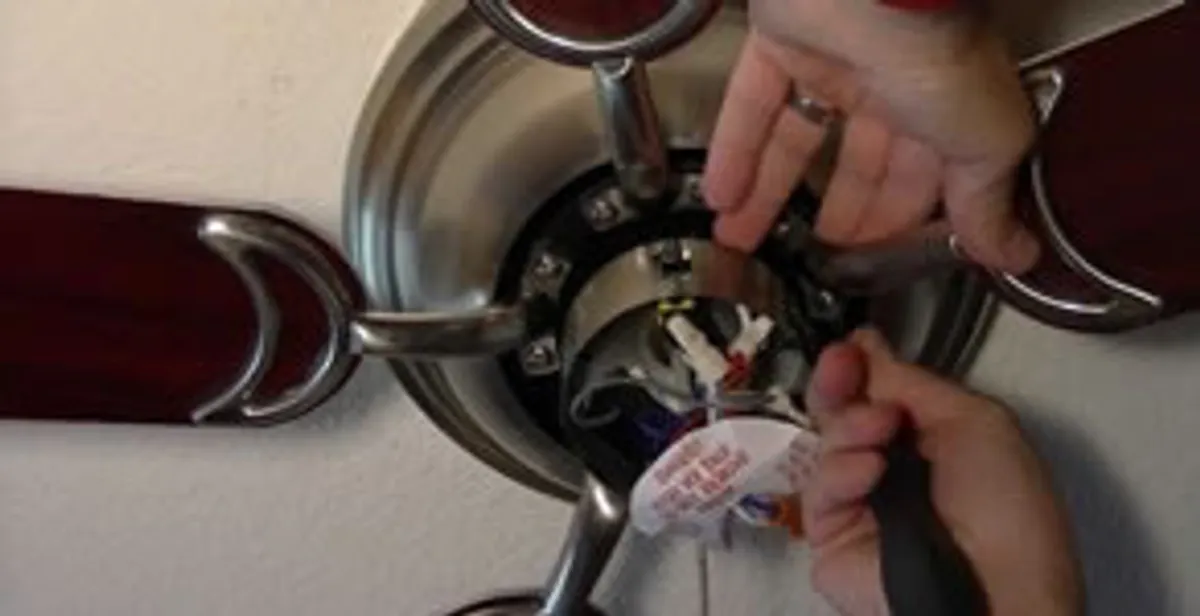 Ceiling fan installation with electrical wiring and mounting by professional electrician in Lakeland, FL