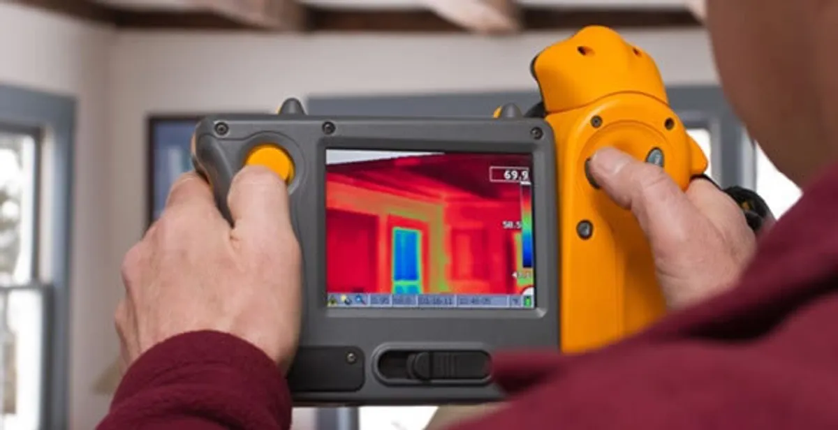 home energy audit service capturing thermal readings to analyze insulation and electrical efficiency in Lakeland, FL